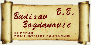 Budisav Bogdanović vizit kartica